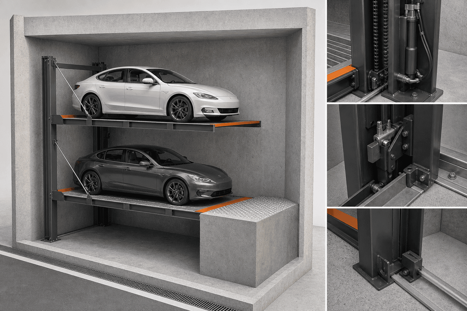 Cantilever Pit Parking System: Compact pit parking platform